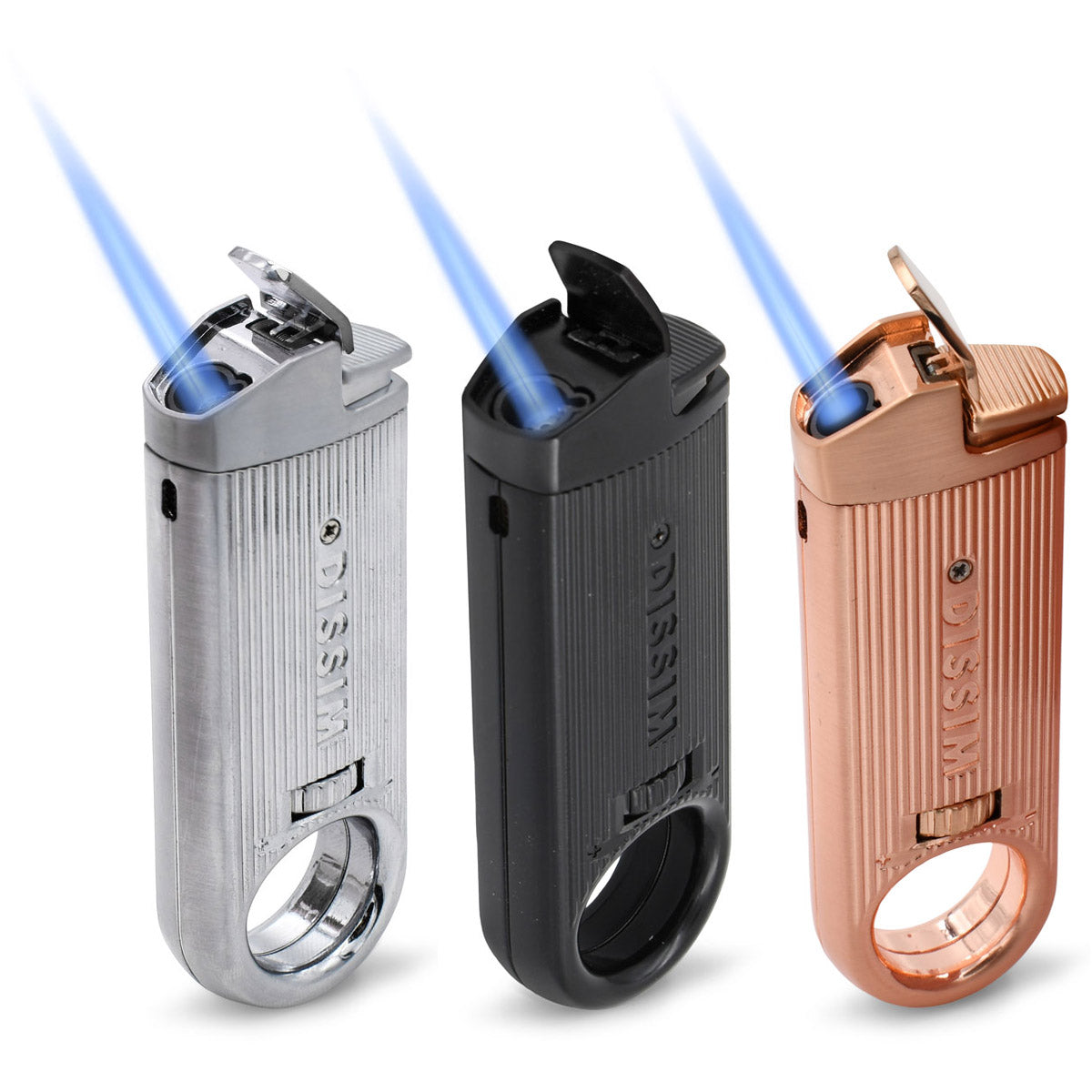 DISSIM Metal Slim Series Inverted Torch Pocket Lighters