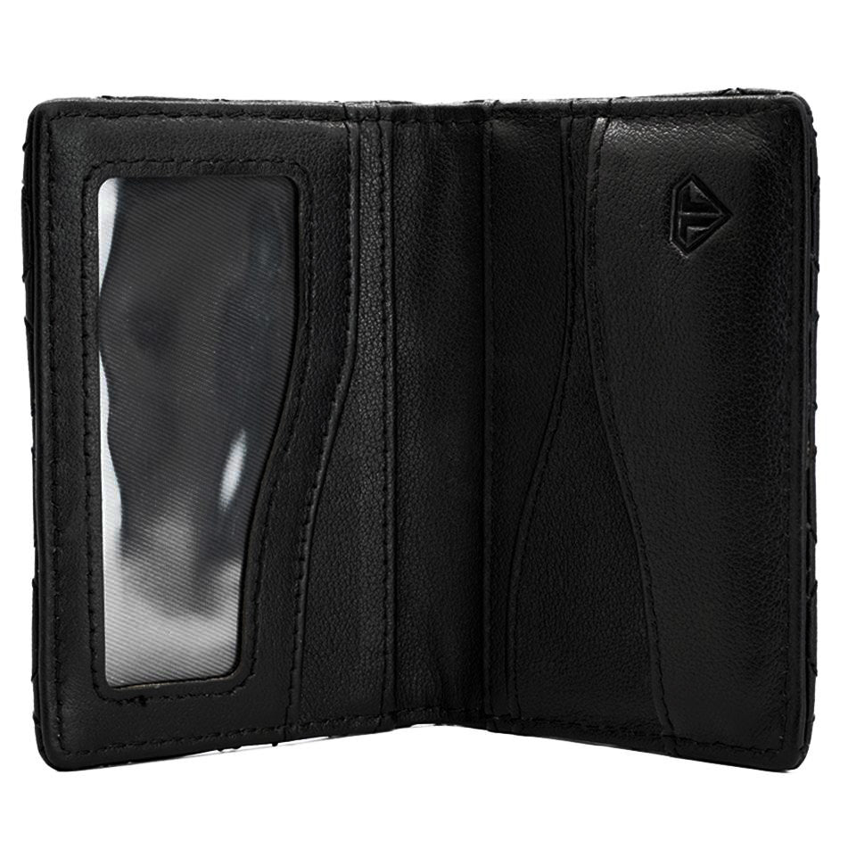 Turismo Luxe Black Diamond Stitch Wallet - Open