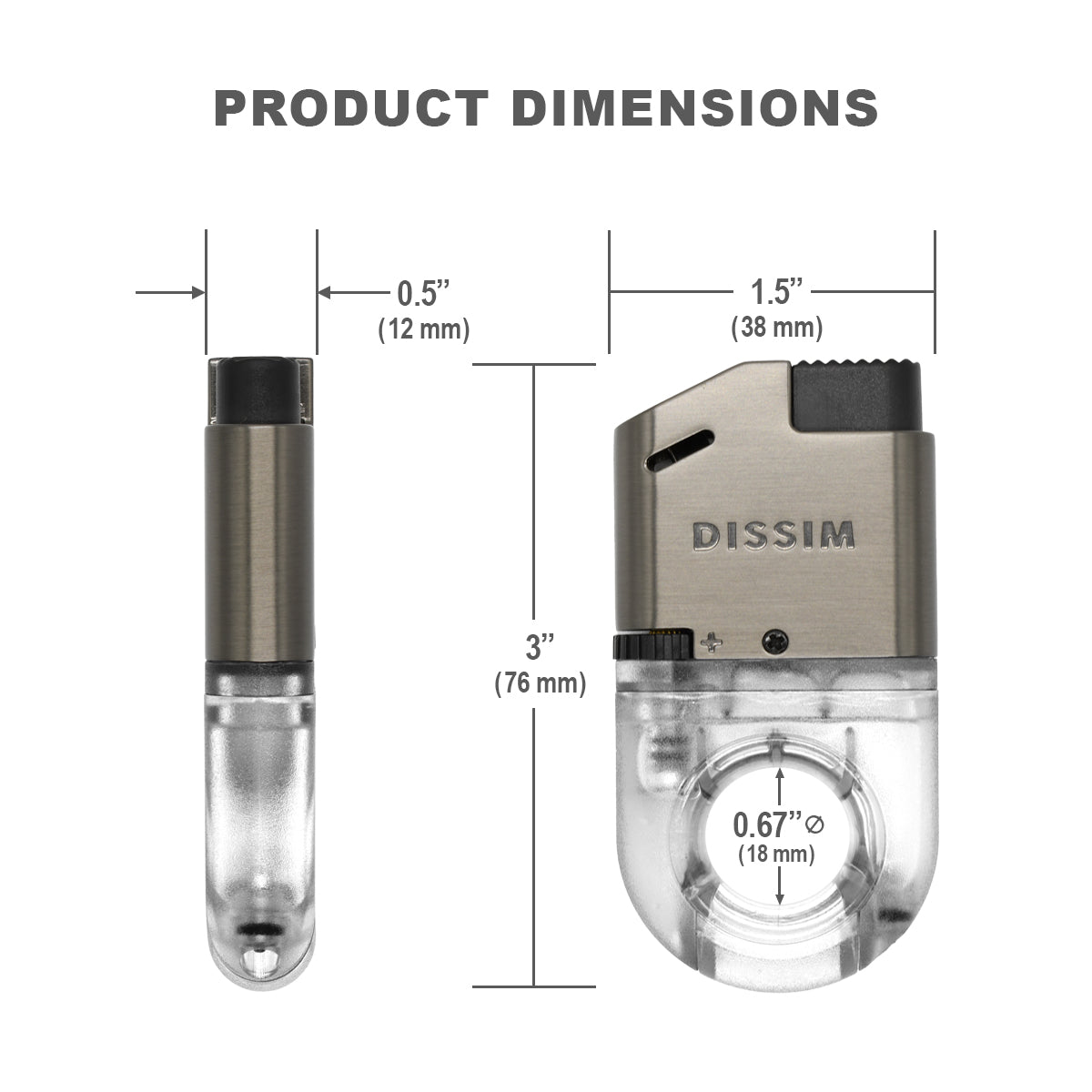 DISSIM Sport Series Butane Soft Flame Pocket Lighters
